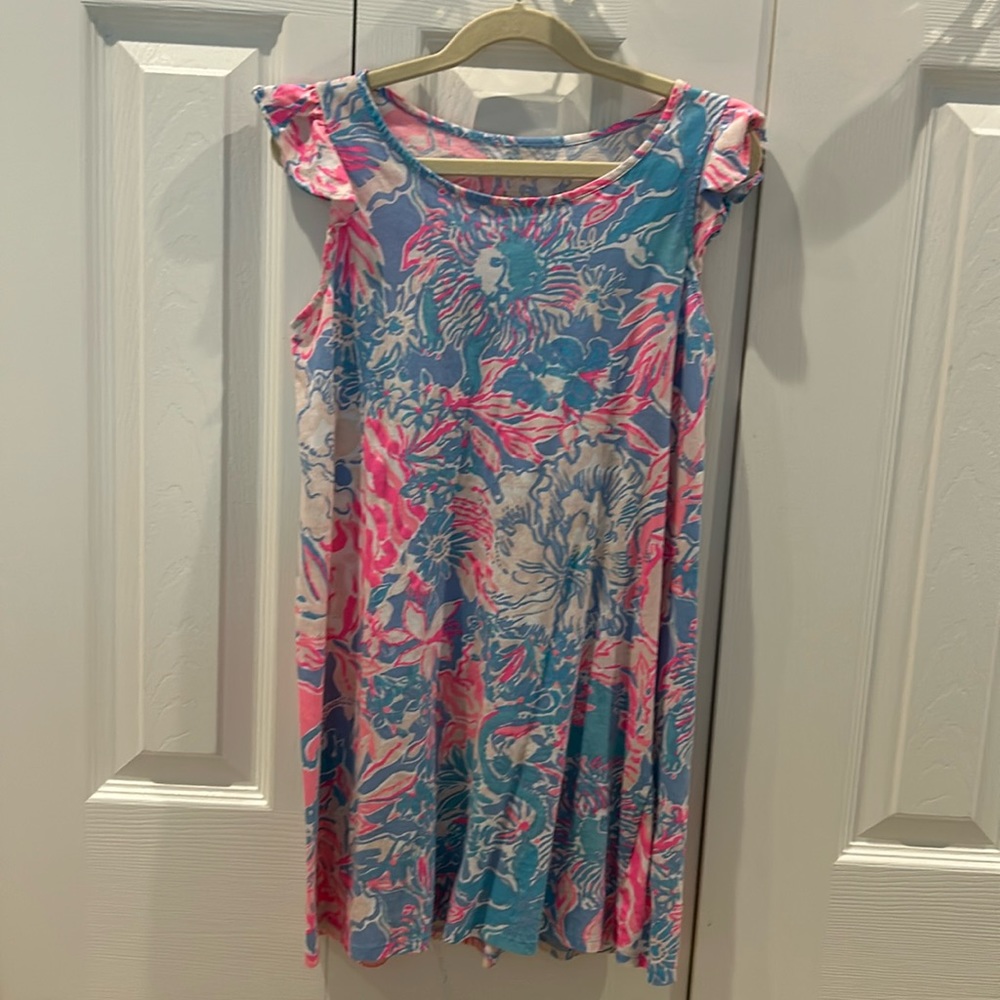 Girl size 8-10 Large Lilly Pulitzer t shirt dress